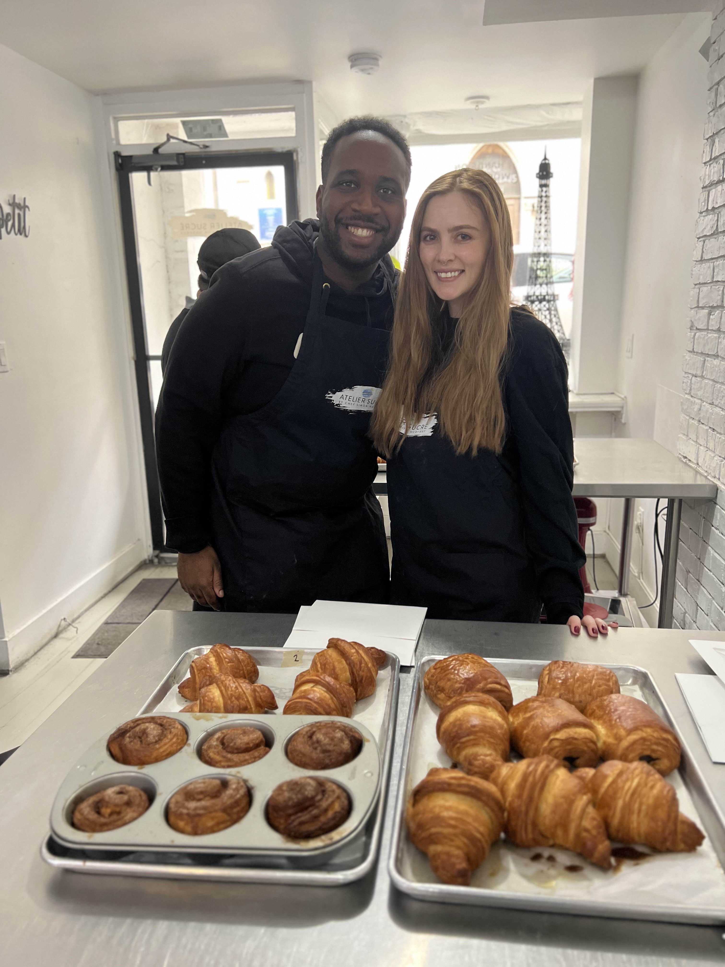 Founders baking together with their baked goods